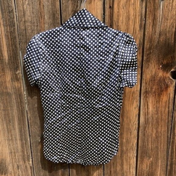 Navy and white polka dot blouse - Picture 3 of 5